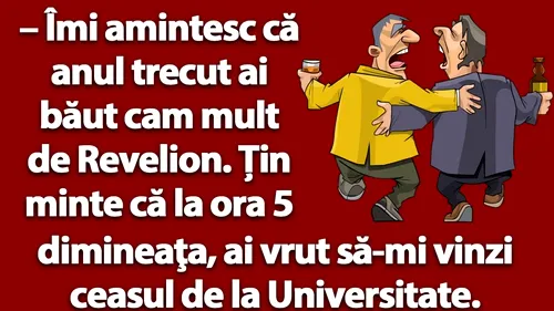 BANC | Anul trecut ai băut cam mult de Revelion