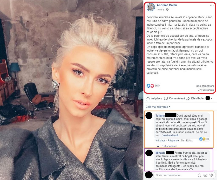 Andreea Bălan, mesaj impresionant despre creșterea și educația unui copil în primii ani de viață © Facebook