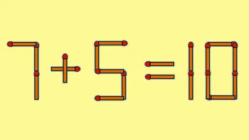 Test de inteligență | Mutați un singur chibrit pentru a corecta 7 + 5 = 10