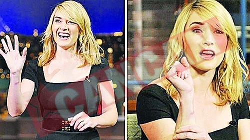 Kate Winslet s-a ars in timp ce gatea