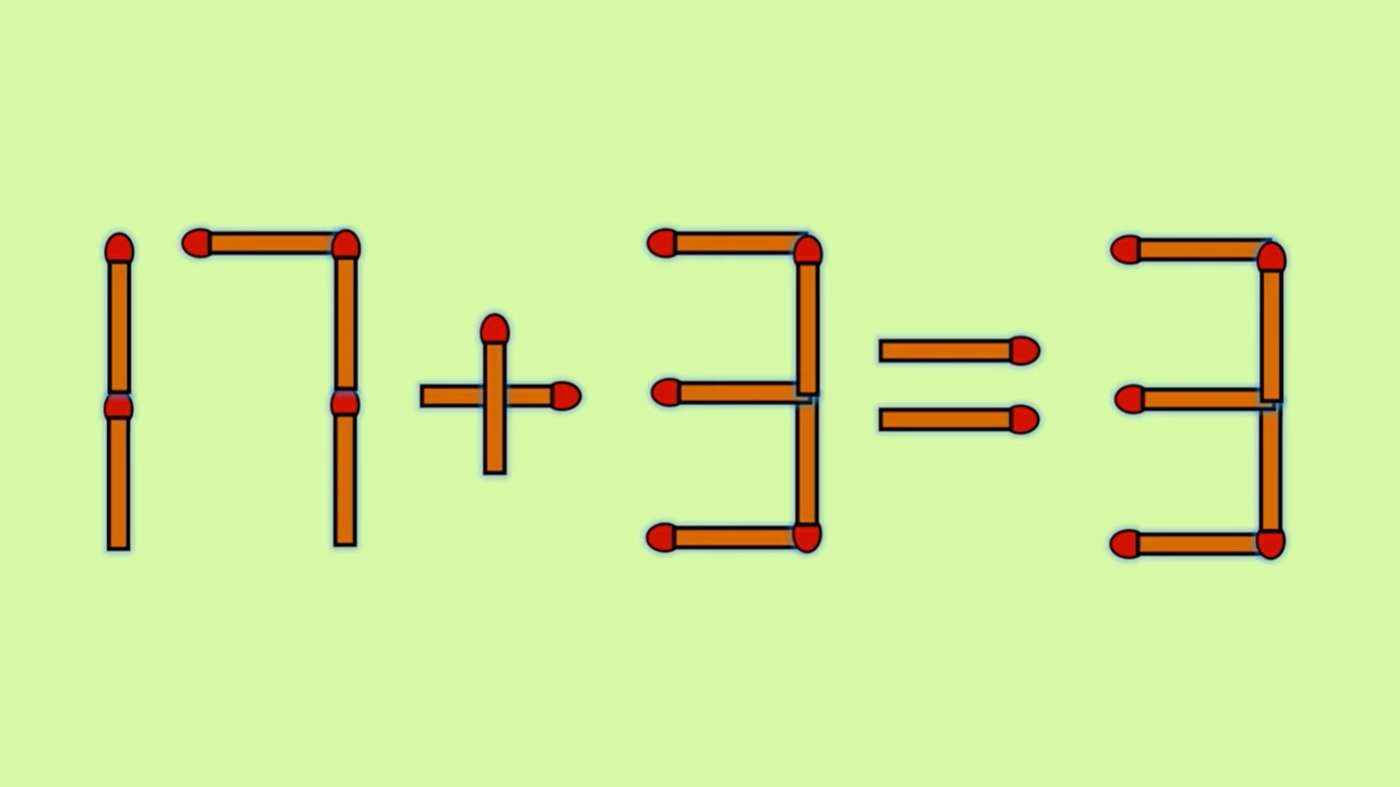 Test IQ exclusiv pentru genii | Corectați 17 + 3 = 3, mutând un singur chibrit