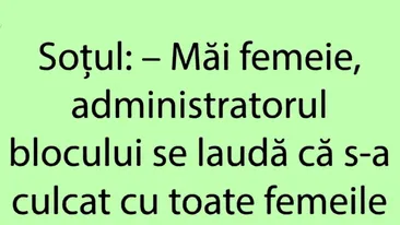 BANC | Administratorul se laudă că s-a culcat cu toate femeile din bloc
