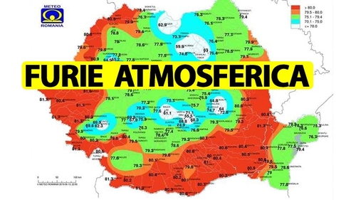 ANM, stare de alertă meteo în România. Urmează 3 ore de furie atmosferică