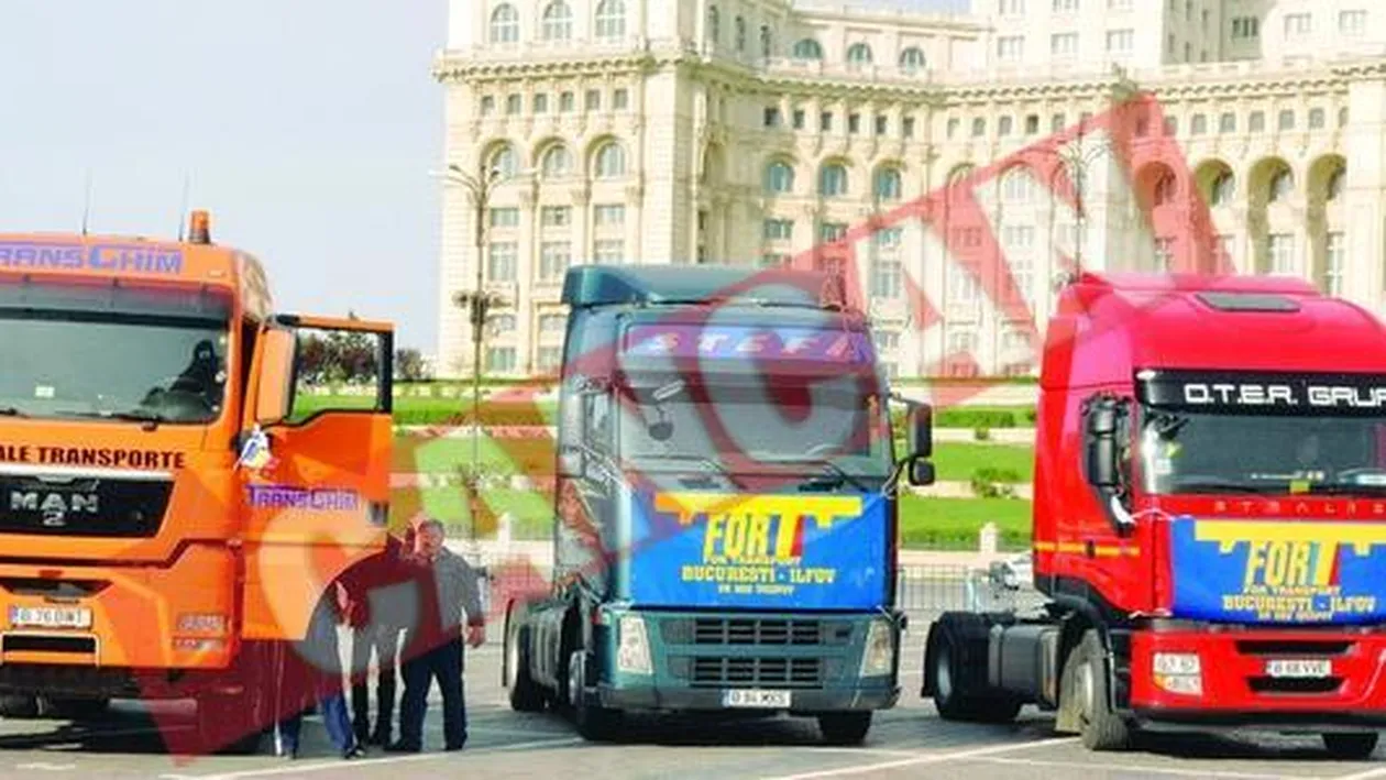 Transportatorii blocheaza centura Capitalei