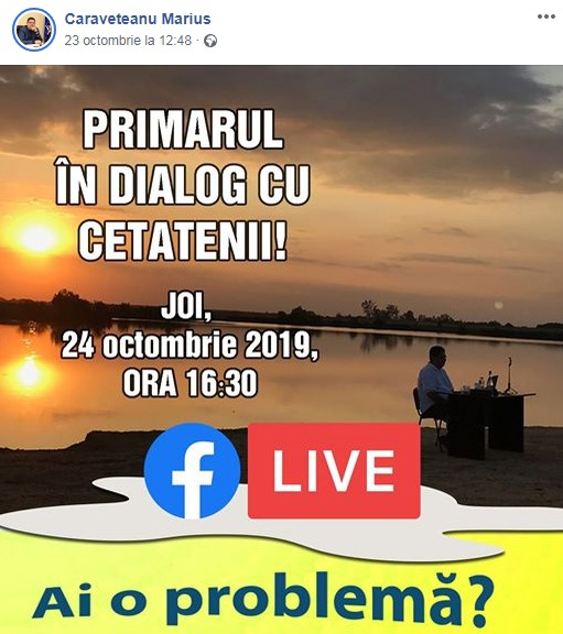 Primarul își anunță tot timpul programul