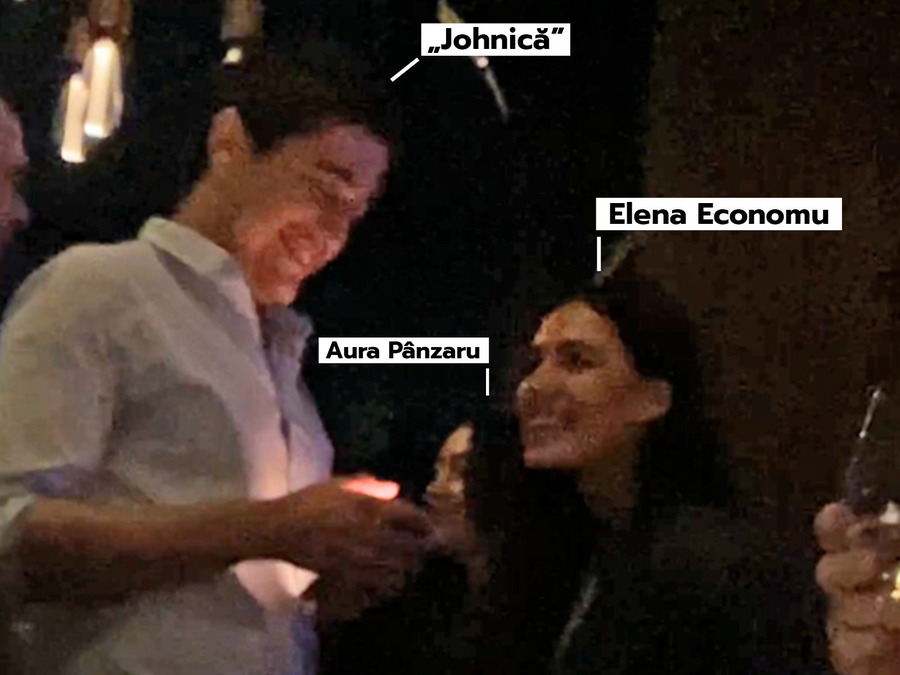„Johnică”, alături de posibila amantă și Elena Economu la Uanderful. (SURSA FOTO: CANCAN.RO)