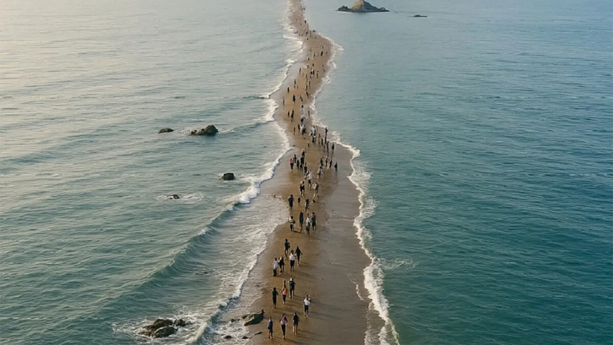 Minunea lui Moise din Coreea de Sud. Motivul pentru care marea se deschide de două ori pe an, timp de o oră