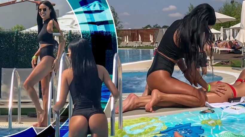 Daniela Crudu și Rellys Tonu, atingeri senzuale la piscină! Cele mai HOT momente ale începutului de vară!