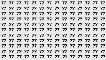 Iluzie optică virală | Găsiți singurul număr care nu este „77”!