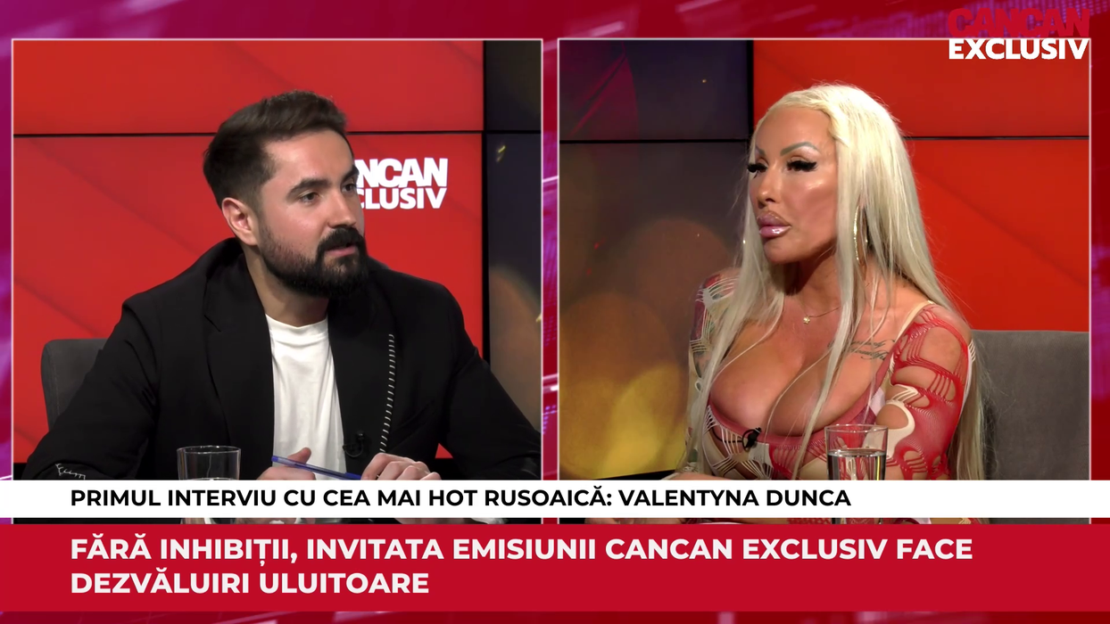 Valentyna Dunca a făcut show total în cadrul emisiunii CANCAN EXCLUSIV, difuzată pe YouTube (Foto: captură video)