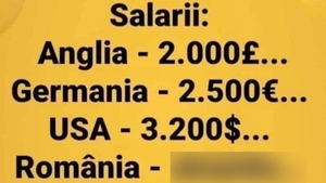 BANCUL ZILEI | Salarii medii în România și în restul lumii
