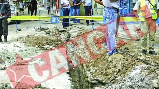 A taiat teava de gaz cu flexul