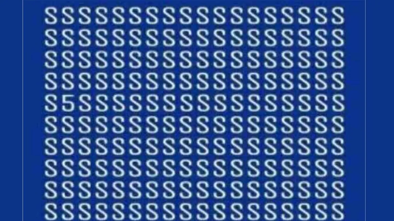 Test de perspicacitate | Găsiți cifra 5 în maximum 7 secunde!