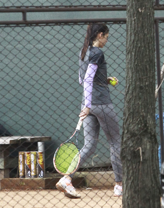 Andreea Mitu a fost "băgată în priză" pe terenul de tenis de iubitul ei