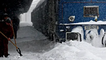 Trei linii de cale ferata au fost inchise si alte 42 de trenuri au fost anulate din cauza zapezii