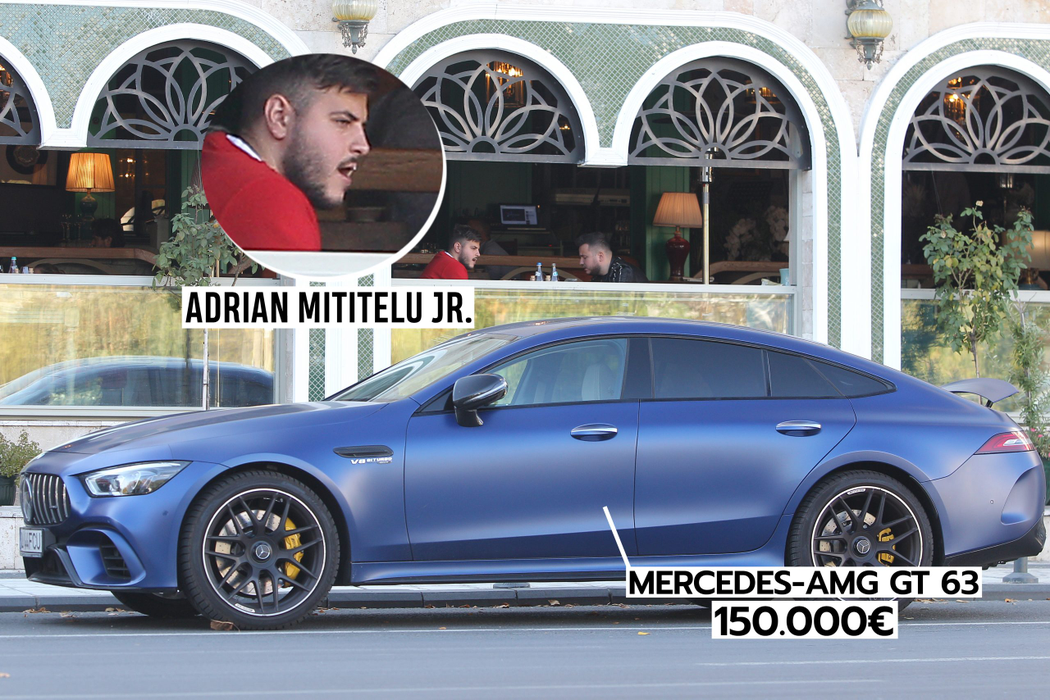Adrian Mititelu Jr. și-a parcat Mercedesul de 150.000 euro în fața la ”libanezul” din zona de nord