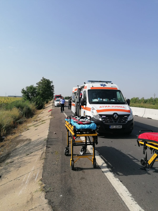 Accident grav în Giurgiu. Elicopterul SMURD a preluat doi răniți