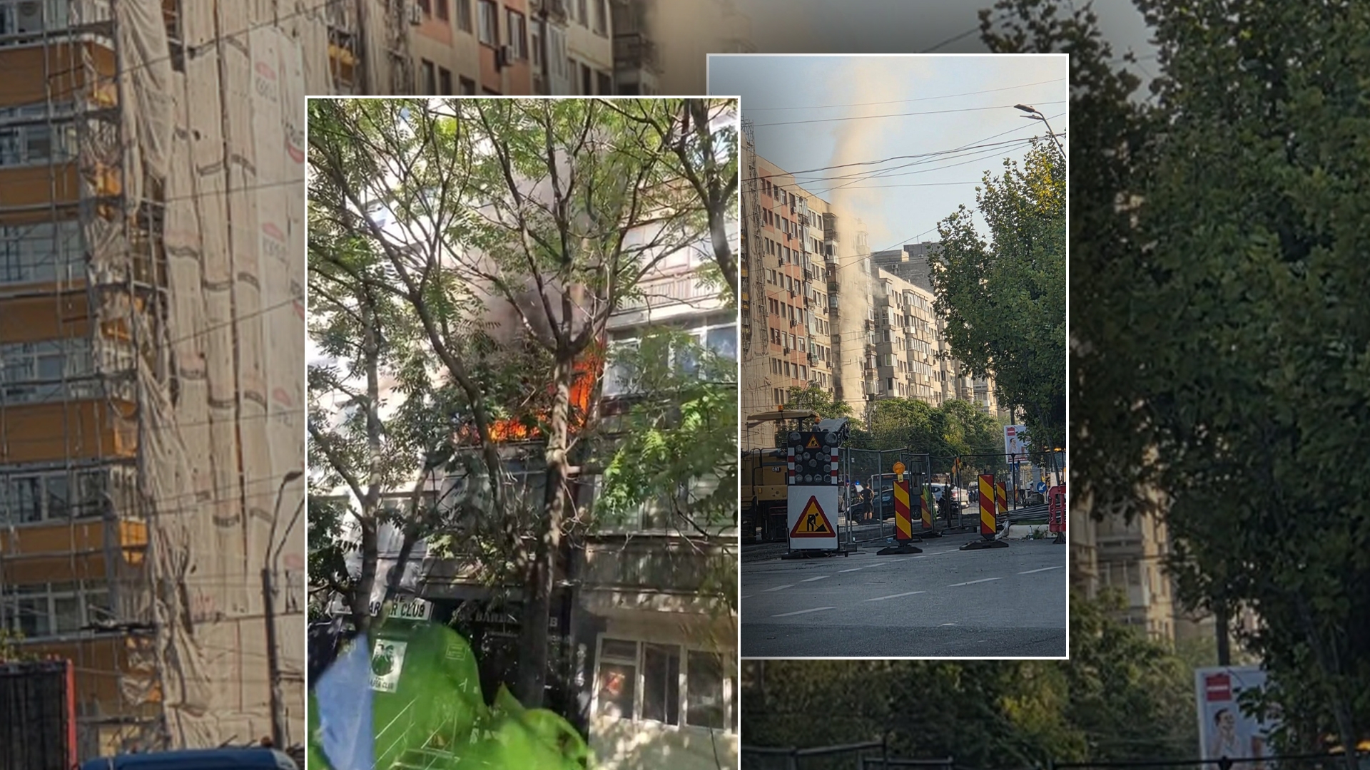 Incendiu într-un bloc din Capitală, de pe Șoseaua Mihai Bravu! S-ar fi produs o explozie: pompierii au intervenit de urgență