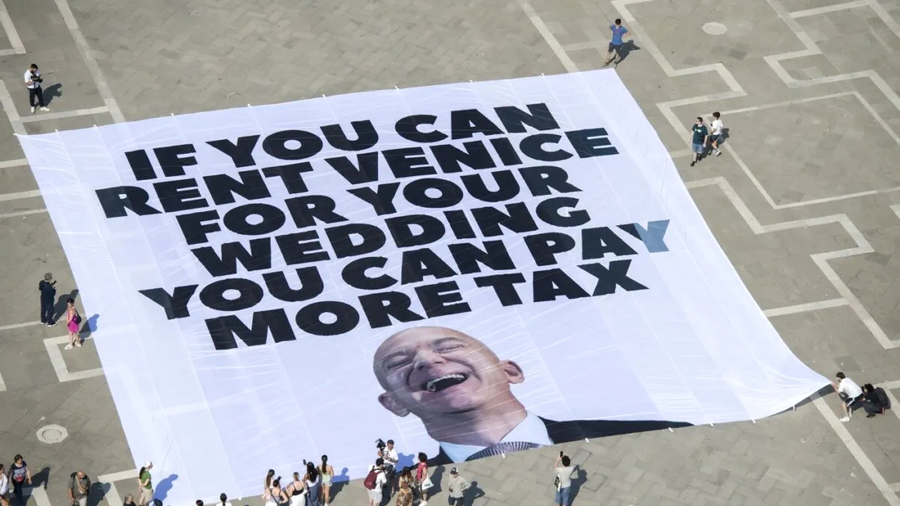 Jeff Bezos și pregătirile pentru nunta secolului de la Veneția au stârnit mânia locuitorilor: Dacă poți închiria Veneția pentru nunta ta...