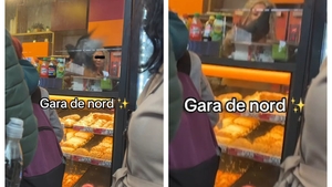 Imagini virale din chioșcul unei patiserii de la Gara de Nord! Un porumbel a încercat să „vândă” și el la vitrină, dar tura i-a fost scurtă