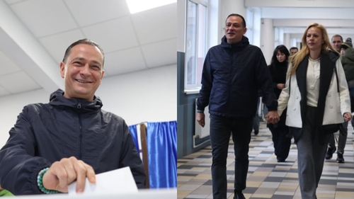 Daniel Băluță, primele declarații după vot. Candidatul PSD a venit împreună cu soția: ”Liniile de tramvai, spitalele, școlile sunt cele care contează”