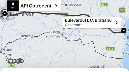 Cât costă o cursă cu Uber pe ruta București-Constanța, înainte de Crăciun? Florentina a ales să plece cu trenul când a văzut