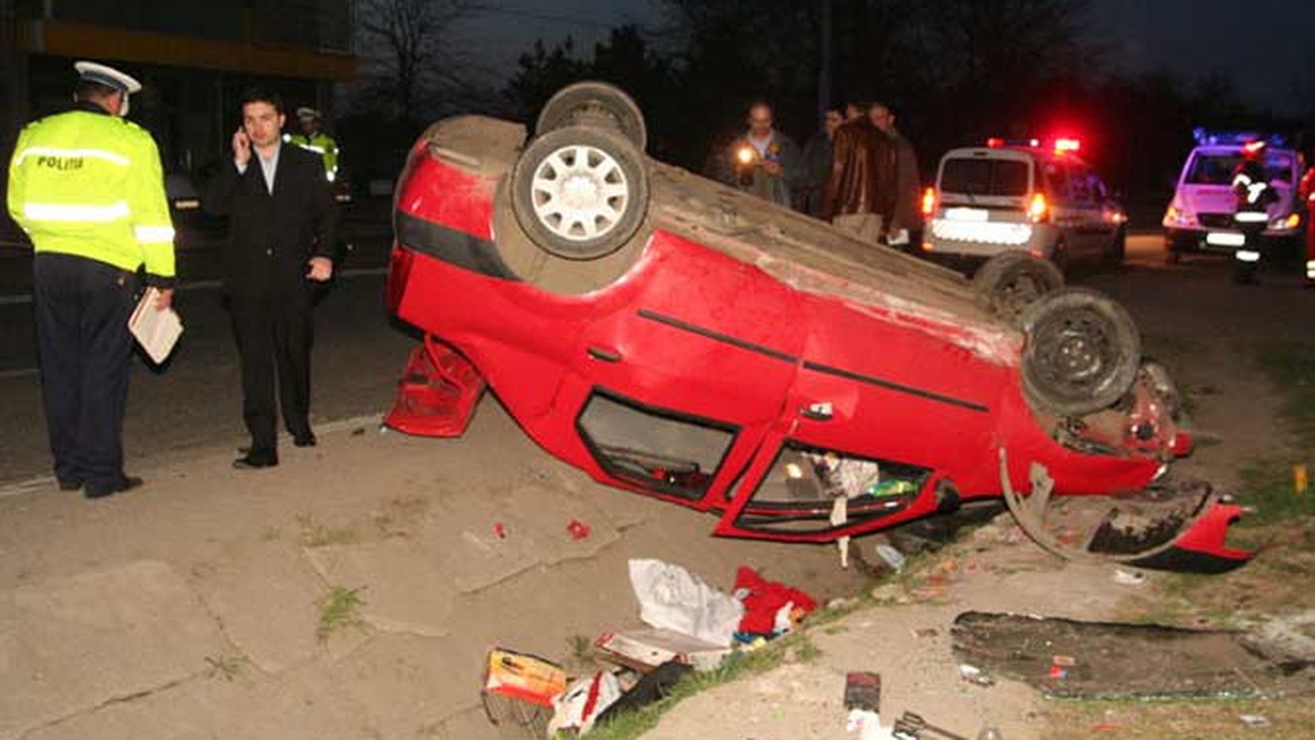 Trei raniti intr-un accident rutier produs de un sofer brailean beat!