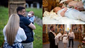 George Simion, ținută specială la botezul micuțului Radu. Stai să vezi cum s-a îmbrăcat soția
