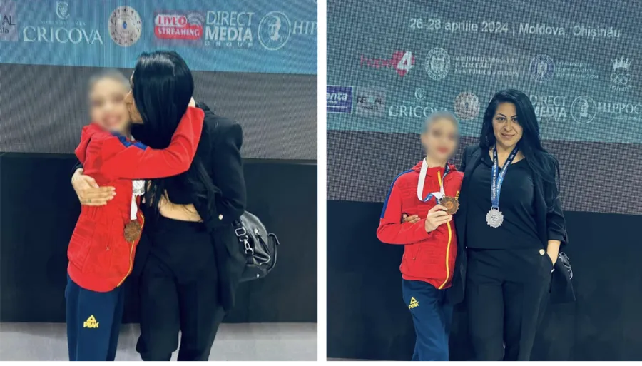 Imagini cu Elisa de la concursul de gimnastică/foto: Facebook 