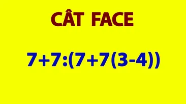 Testul IQ de Revelion, exclusiv pentru matematicieni | Calculați 7+7:(7+7(3-4))