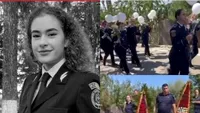 Roberta, polițista de 21 de ani moartă în timpul unei misiuni, a fost condusă pe ultimul drum. Au răsunat zeci de sirene! VIDEO