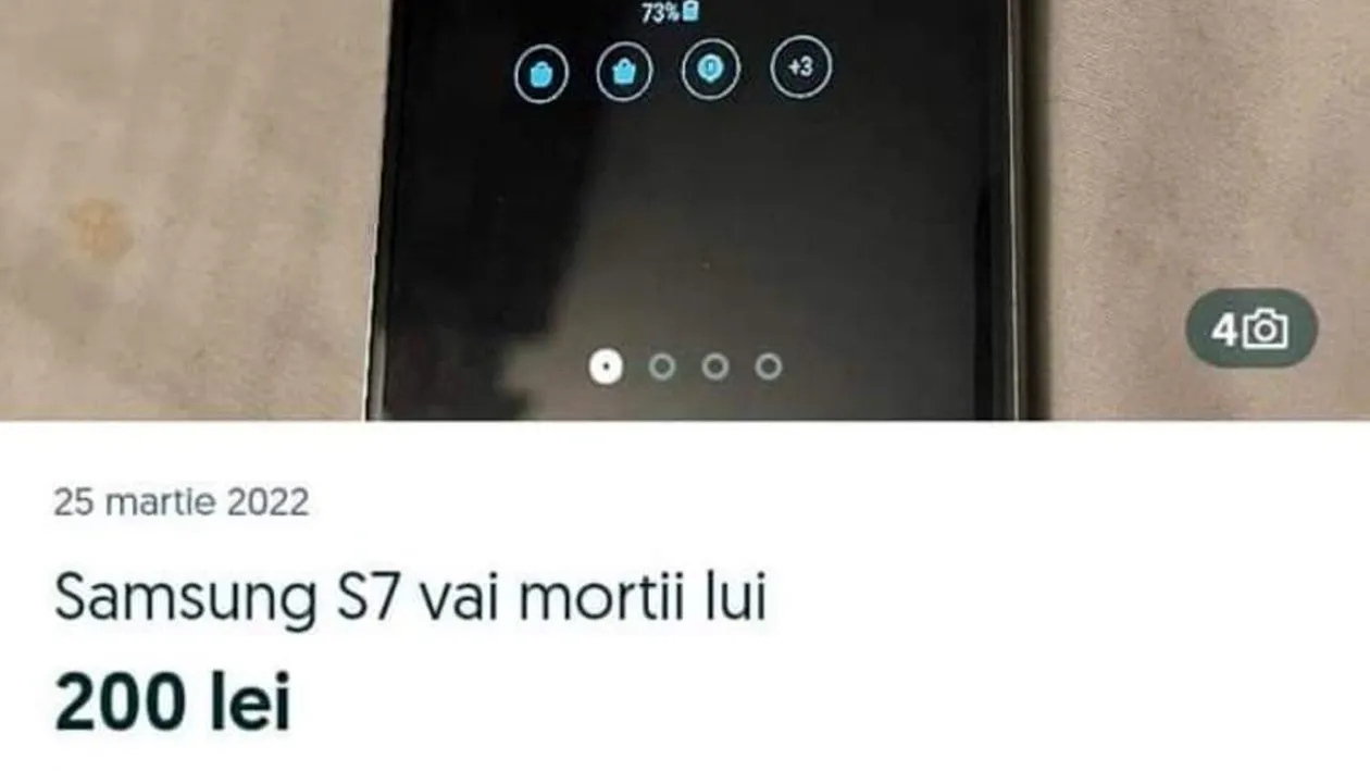 BANC | Cum a încercat un român să-și vândă smartphone-ul: Samsung S7 vai morții lui. 200 de lei