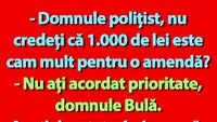 BANC | Bulă, polițistul și amenda corespunzătoare