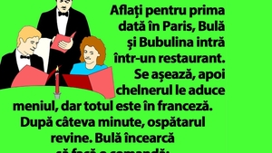 BANC | Bulă și Bubulina intră într-un restaurant din Paris
