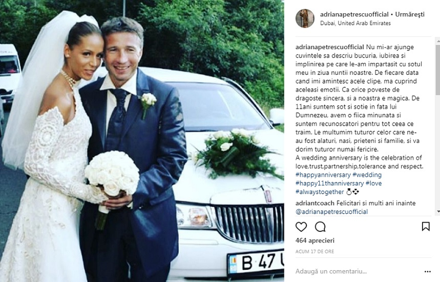 Adriana Petrescu, declarație de dragoste impresionantă