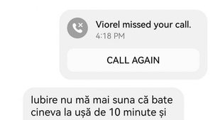 Bancul zilei. "Iubire nu mă mai suna că bate cineva la ușă și..."