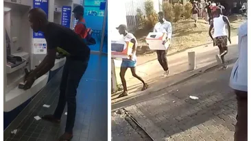 Imagine exclusive. Război civil pe străzile Durban, unul dintre cele mai mari orașe din Africa de Sud. Oamenii sparg magazine și bancomate. VIDEO