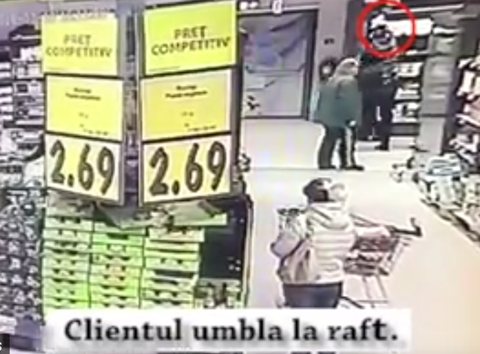 Scena în care clientul ar fi "plasat" șoarecele, potrivit Kaufland