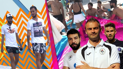 Trei fotbaliști din Liga I, filmați pe plaja milionarilor ca la cârciumă: țigări și bere fără număr!