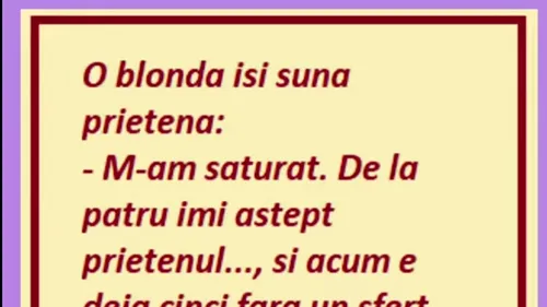 BANC | O blondă își sună prietena