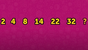 TEST IQ exclusiv pentru genii | Ce număr urmează în seria 2, 4, 8, 14, 22, 32?