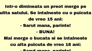 BANCUL ZILEI | Un preot merge pe ulița satului