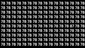 Iluzie optică virală | Găsește numărul '87' ascuns printre '78' în doar 7 secunde!