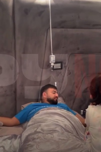 Costel Biju pe perfuzii Sursă foto: Captură Video SpyNews