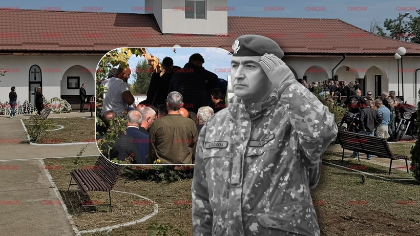 Primele imagini de la înmormântarea generalului Dorin Ioniță. Zeci de persoane i-au fost alături pe ultimul drum