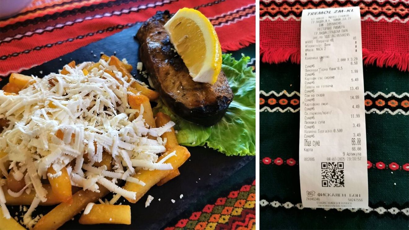 Cât a plătit un turist român în Bulgaria, pentru o supă de pui și o ceafă de porc cu piure