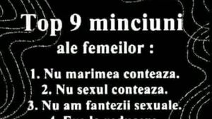 Bancul sfârșitului de săptămână | Top 9 minciuni ale femeilor în 2022