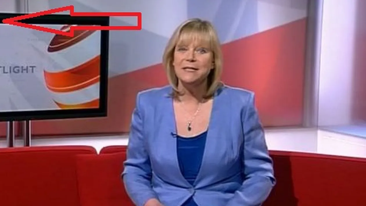 INCREDIBIL! Ce-a aparut pe ecranul televizorului, in timpul unei emisiuni IN DIRECT! Prezentatoarea nici macar nu si-a dat seama