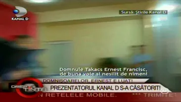 Ernest s-a casatorit: Ne dorim foarte mult copii