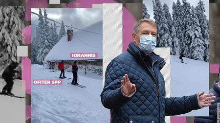 Klaus Iohannis se "antrenează" undercover pentru rapel, însoțit de SPP-iști. Singurele imagini cu președintele "în acțiune", pe pârtie, la Păltiniș
